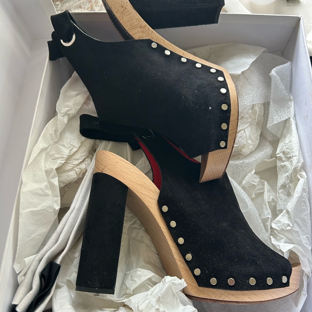 Proenza Schouler Black Suede Heeled Boots - Picture 6 of 7